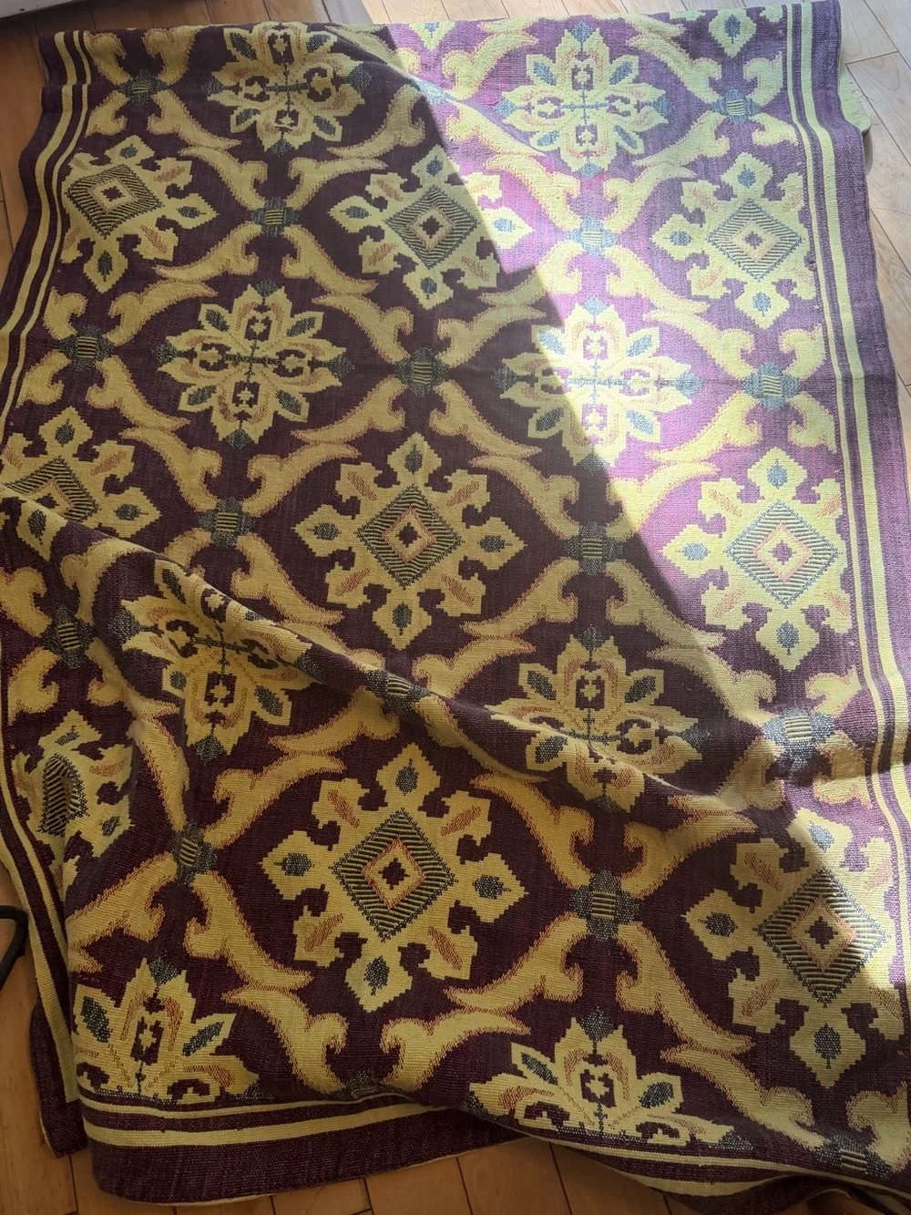 Antique loomed blanket